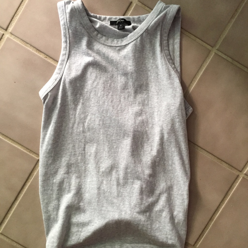 New grey tie back J.Crew tank top